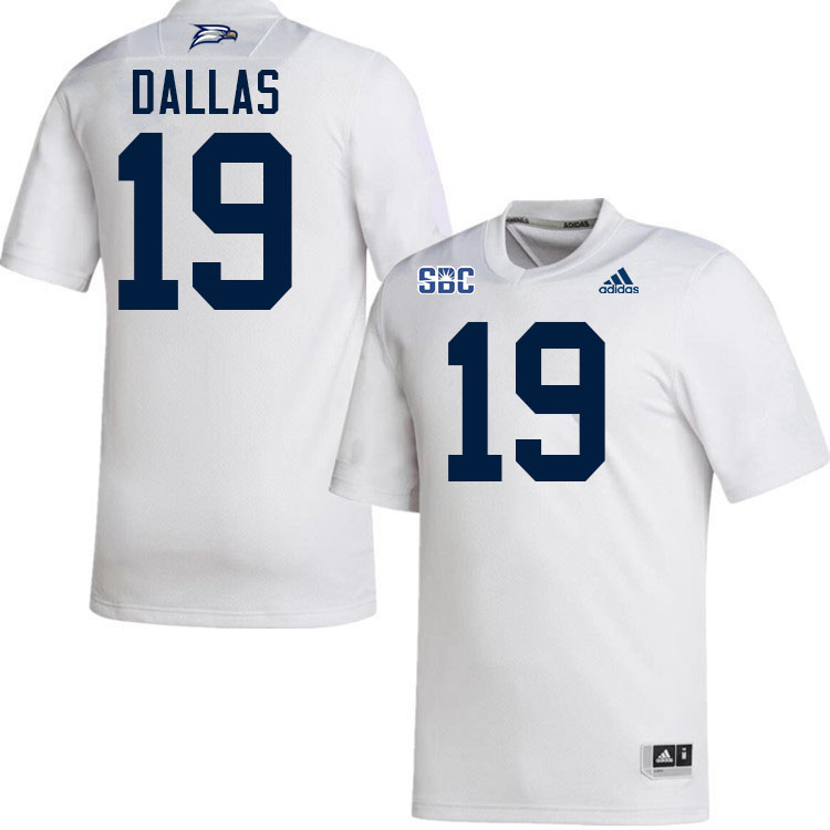 #19 Josh Dallas Georgia Southern Eagles Jerseys|Apparels Football Stitched-White